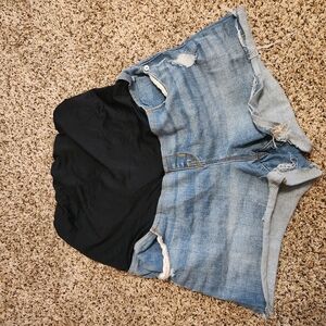 Women's Denim Maternity Shorts